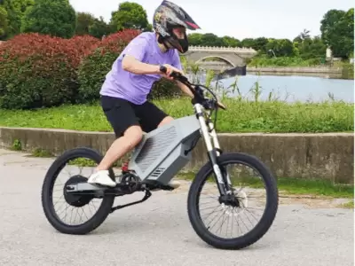 5000W Full Suspension Electric Mountain Bike with Hydraulic Disc Brakes – 26” Enduro E-Bike for Pakistan Terrain